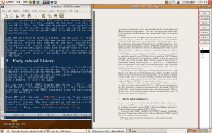 Emacs 编辑 TeX 文件截图。